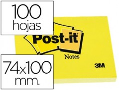 BLOCO DE NOTAS ADESIVAS POST-IT AMARELO 74 X 100 MM