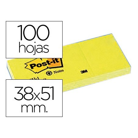 4un BLOCO NOTAS ADESIVAS POST-IT RECICLADO 38 X 51 MM