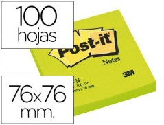 BLOCO DE NOTAS ADESIVAS POST-IT VERDE 76 X 76 MM