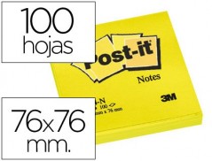 6un BLOCO NOTAS POST-IT ADESIVAS AMARELO 76 X 76 MM