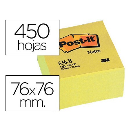 BLOCO NOTAS POST-IT ADESIVAS 76 X 76 X 45 MM