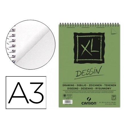 BLOCO DE DESENHO CANSON XL DESSIN DIN A3 LISO MICROPERFURADO
