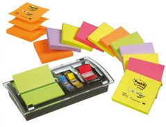 DISPENSADOR BLOCO DE NOTAS ADESIVAS POST-IT + DISPENSADOR DE