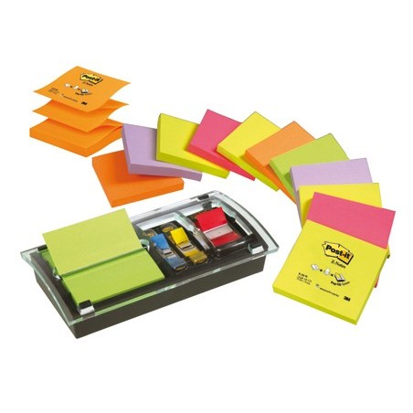 DISPENSADOR BLOCO DE NOTAS ADESIVAS POST-IT + DISPENSADOR DE