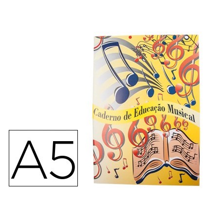 CADERNO DE MUSICA A5 AGRAF 60 GRS 28 FLS