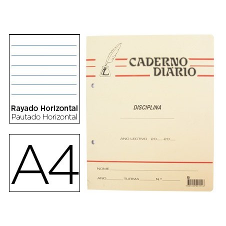 CADERNO DIARIO PENA PAUTADO AGRAF A4 40 FLS