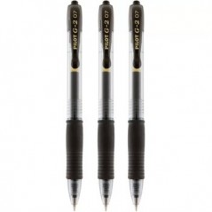 Esferográfica Preto 0,7mm Gel Retrátil Pilot G-2 3un