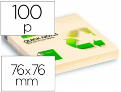 BLOCO DE NOTAS ADESIVAS Q-CONNECT AMARELO 75X75 MM PAPEL REC