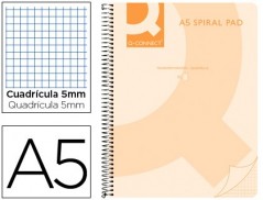 CADERNO ESPIRAL Q-CONNECT DIN-A5 80FLS 70 GR. QUADRICULADO 5