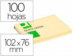 12un BLOCO NOTAS Q-CONNECT ADESIVAS AMARELO 75 X 100 MM