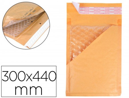 ENVELOPE BORBULHAS Q-CONNECT CREME J/6 300X440 MM CAIXA DE 5