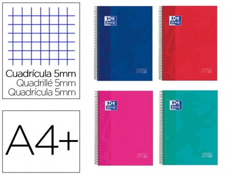 CADERNO ESPIRAL OXFORD EUROPEANBOOK 10 SCHOOL CLASSIC CAPA E
