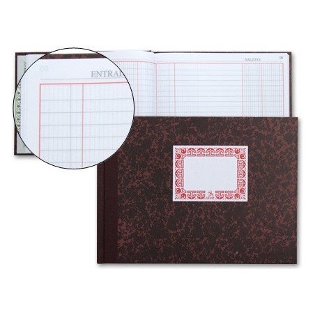 LIBRO CARTONE CUARTO 100 HOJAS -CAJA -ENTRADA Y SALIDA