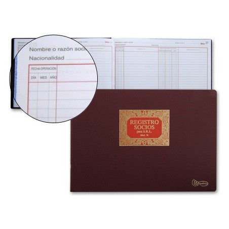 LIBRO MIQUELRIUS N. 76 FOLIO APAISADO 100 HOJAS -REGISTRO DE