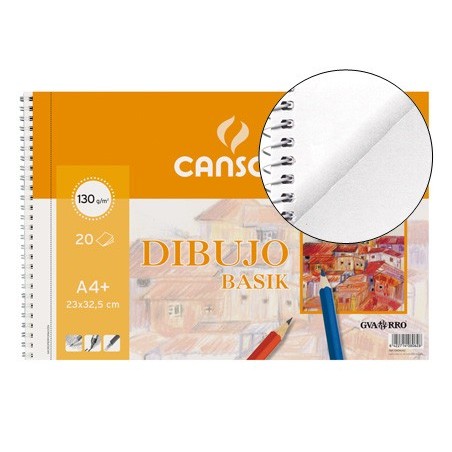 BLOCO DESENHO CANSON BASIK DIN A4 ESPIRAL 23 X 32.5 CM 20 FO
