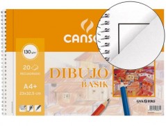 BLOCO DESENHO CANSON BASIK DIN A4+ ESPIRAL 23 X 32.5 CM 20 F