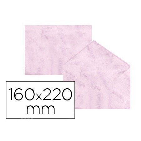 ENVELOPES FANTASIA MARMOREADOS ROSA 160X220 MM 90 GR EMBALAG