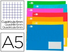 CADERNO ESCOLAR AGRAFADO LIDERPAPEL 32 FOLHAS DIN A-5 QUADRI