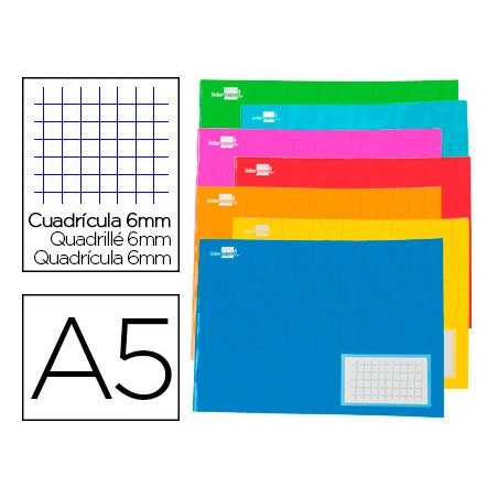 CADERNO ESCOLAR AGRAFADO LIDERPAPEL 32 FOLHAS DIN A-5 QUADRI