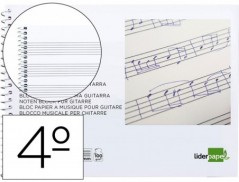 BLOCO MUSICA LIDERPAPEL QUARTO 20 FLS AO BAIXO GUITARRA
