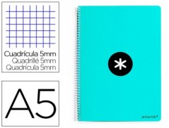 CADERNO ESPIRAL LIDERPAPEL A5 ANTARTIK CAPA DURA 80F 100 GR