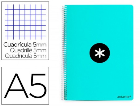 CADERNO ESPIRAL LIDERPAPEL A5 ANTARTIK CAPA DURA 80F 100 GR