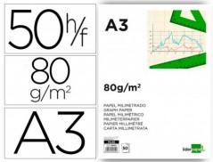 3un BLOCO PAPEL MILIMETRICO A3 50 FLS