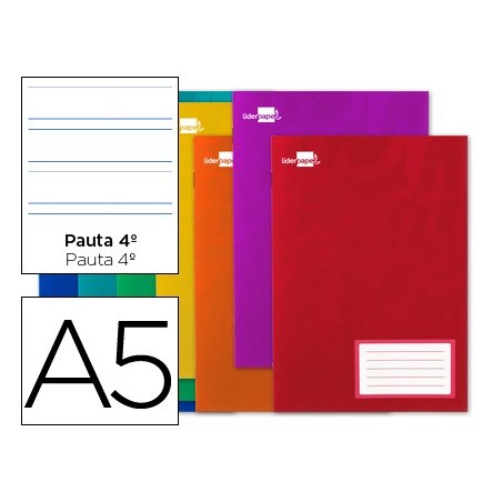CADERNO ESCOLAR LIDERPAPEL 16 FOLHAS DIN A5 PAUTA 3.5 MM