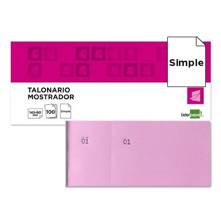 BLOCOS DE TALOES LIDERPAPEL 1/3 ROSA
