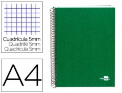 CADERNO ESPIRAL PAPER COAT 160 FLS A4 QUAD VERDE
