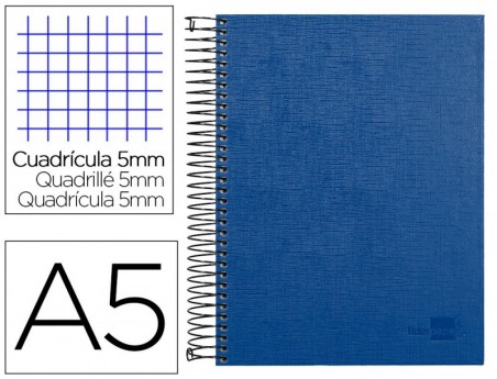 CADERNO ESPIRAL PAPER COAT 160 FLS A5 QUAD AZUL