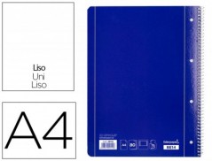 CADERNO ESPIRAL LIDERPAPEL CAPA AZUL 80 FOLHAS DIN A4 LISO