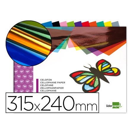 BLOCO TRABALHOS MANUAIS LIDERPAPEL CELOFANE FOLIO 10 FOLHAS