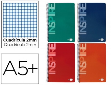 CADERNO ESPIRAL LIDERPAPEL INSPIRE CAPA EXTRADURA QUARTO 80