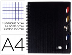 CADERNO ESPIRAL LIDERPAPEL EXECUTIVE 100 FLS A4 PRETO QUAD