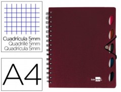 CADERNO ESPIRAL LIDERPAPEL EXECUTIVE 100 FLS A4 BORDEAUX QUA