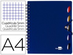 CADERNO ESPIRAL LIDERPAPEL EXECUTIVE 100 FLS A4 AZUL QUAD