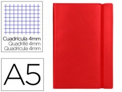 LIVRO APONTAMENTOS QUADRICULADO A5 VERMELHO
