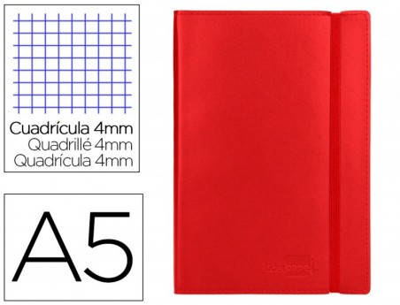 LIVRO APONTAMENTOS QUADRICULADO A5 VERMELHO