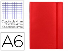 LIVRO APONTAMENTOS QUADRICULADO A6 VERMELHO