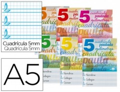 LIBRETA LIDERPAPEL TAPA CARTONCILLO CUARTO 32 HOJAS CUADRICU