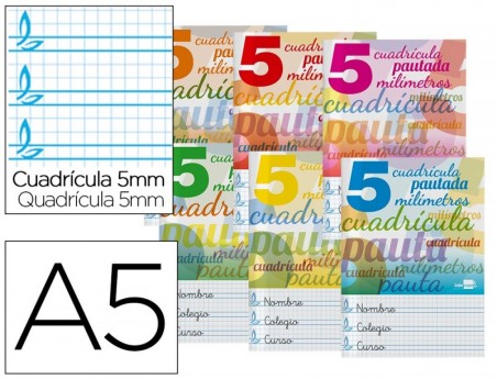 LIBRETA LIDERPAPEL TAPA CARTONCILLO CUARTO 32 HOJAS CUADRICU