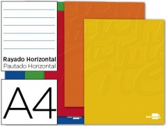 CADERNO ESCOLAR AGRAFADO LIDERPAPEL 80 FOLHAS DIN A4 PAUTADO