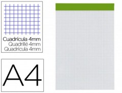 5un BLOCO DE APONTAMENTOS LIDERPAPEL QUAD 4 MM 80 FOLHAS 60