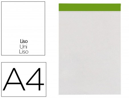 5un BLOCO DE APONTAMENTOS LIDERPAPEL LISO A4 60G/M2 PERFURAD