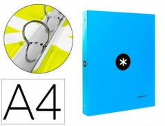 2un CARPETA LIDERPAPEL ANTARTIK A4 FORRADA 4 ANILLAS 25 MM R