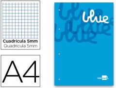RECARGA COLADA LIDERPAPEL QUADRICULA DE 5 MM AZUL A4 NATURAL