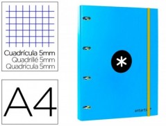 PASTA COM RECARGA LIDERPAPEL ANTARTIK A4 QUADRICULA DE 5 MM