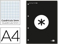 RECARGA COLADA LIDERPAPEL ANTARTIK QUADRICULA DE 5 MM A4 NAT