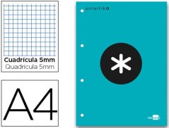 RECARGA COLADA LIDERPAPEL ANTARTIK QUADRICULA DE 5 MM A4 NAT